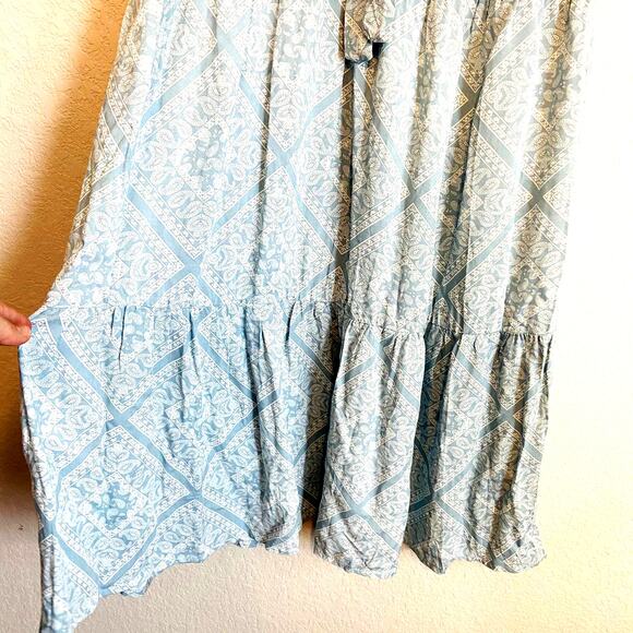 Blue Rain Maxi Skirt Light Blue M - Picture 3 of 7